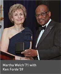 Martha G. Welch with Ken Forde.